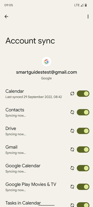 Your information will be synchronised