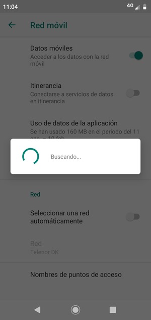 Espere a que la búsqueda termine