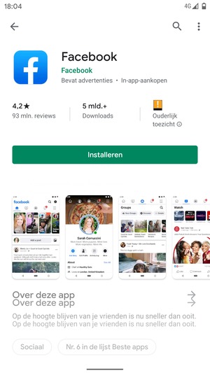 Selecteer Installeren