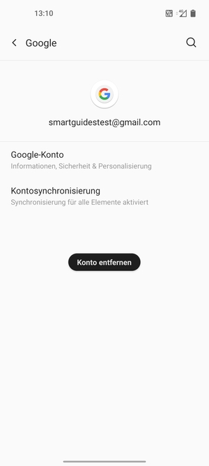 Wählen Sie Kontosynchronisierung
