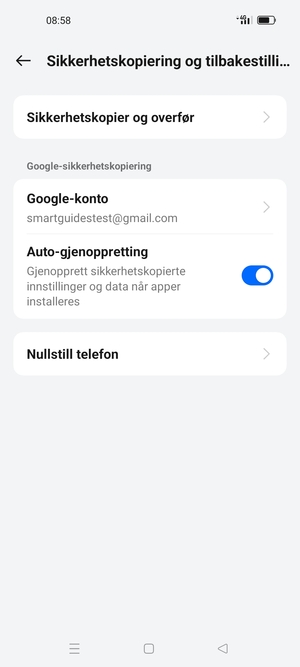 Velg Google-konto