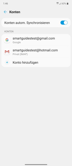 Wählen Sie Ihr Google Konto
