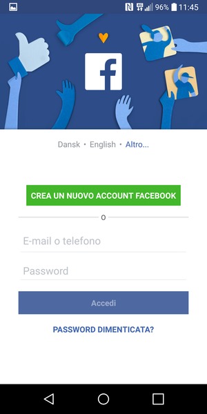 L'app è pronta per l'uso