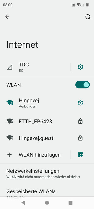 Sie sind nun mit dem WLAN-Netzwerk verbunden