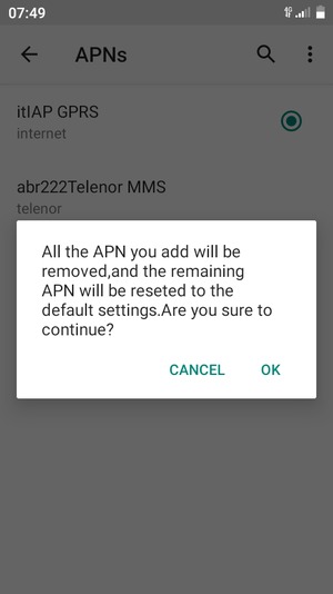 Select OK