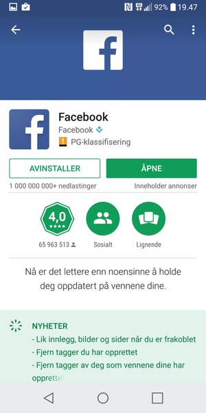Velg ÅPNE