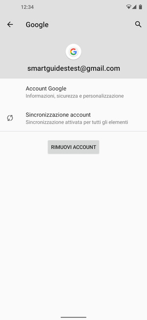 Seleziona Sincronizzazione account