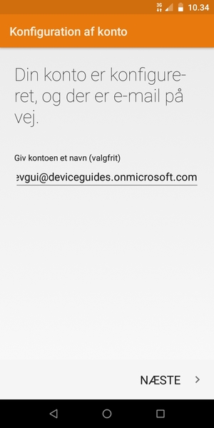 Giv din konto et navn og vælg NÆSTE