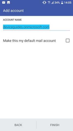 Give your account a name and select FINISH