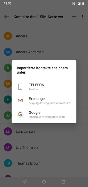 Wählen Sie Ihr Google Konto