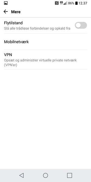 Vælg Mobilnetværk