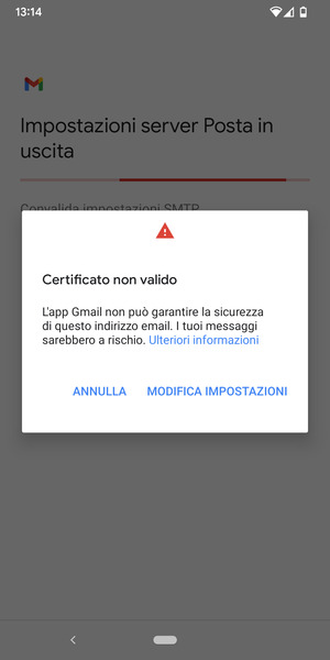 Seleziona MODIFICA IMPOSTAZIONI