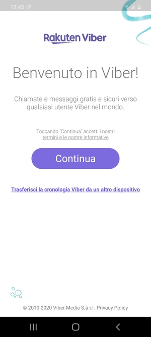 L'app è pronta per l'uso