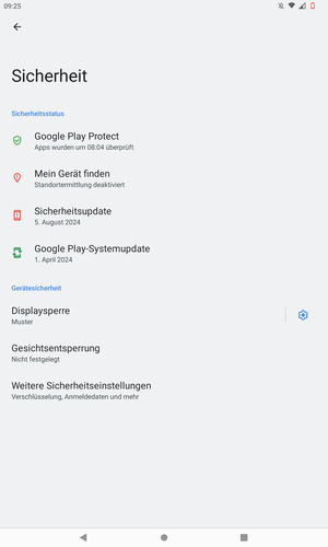 Ihr Tablet ist jetzt mit einer Bildschirmsperre gesichert