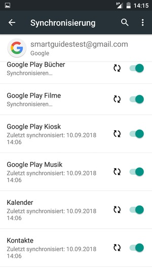 Ihre Daten werden synchronisiert