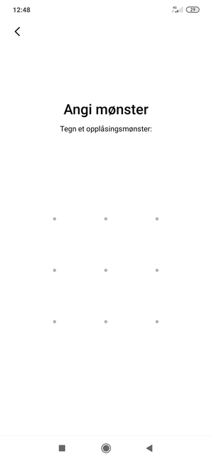 Tegn et opplåsingsmønster