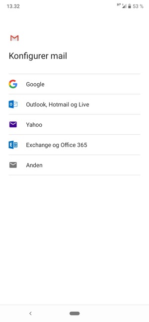 Vælg Outlook, Hotmail og Live