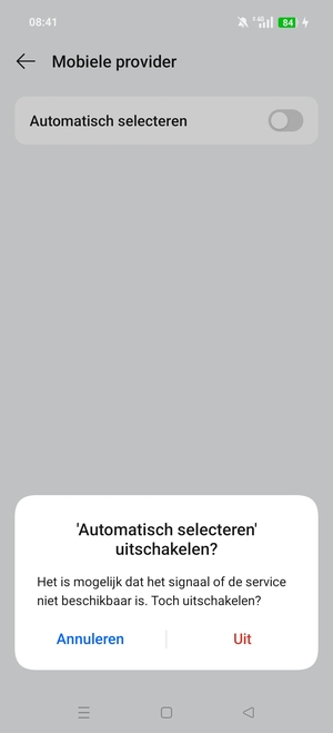 Selecteer Uit