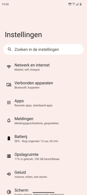 Selecteer Netwerk en internet
