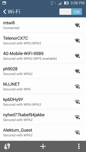 You are now connected to the Wi-Fi network