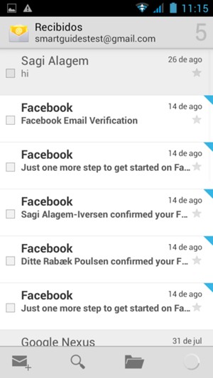 Su Gmail/Hotmail está listo para usar
