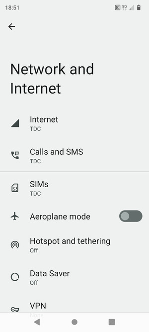 Select Hotspot and  tethering