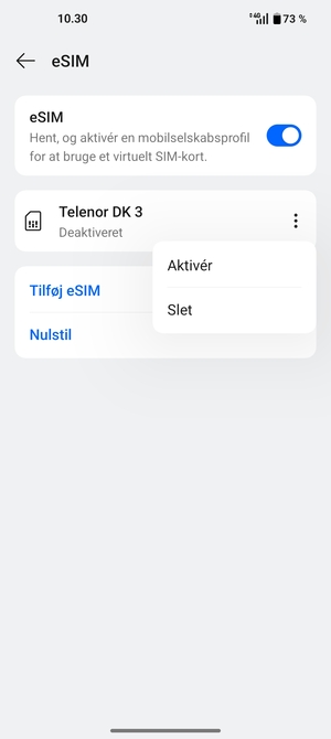 Vælg Aktivér