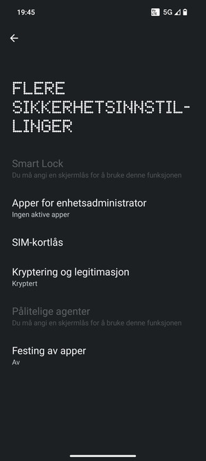 Velg SIM-kortlås