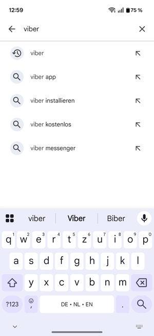 Geben Sie den Namen der App ein und wählen Sie Suchen