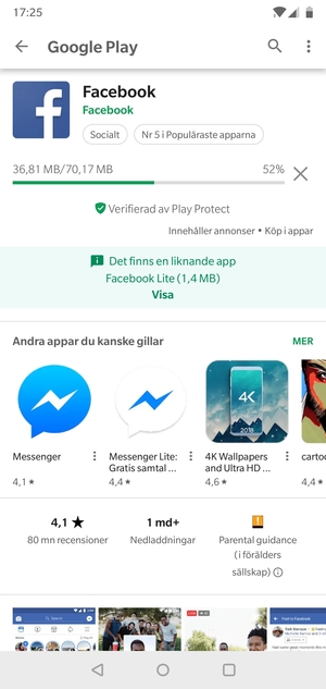 Vänta på att installationsprocessen avslutas
