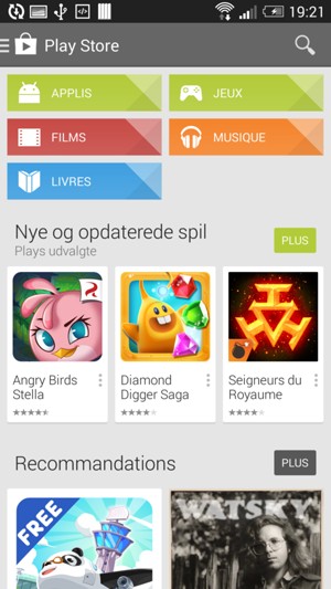 Sélectionnez le bouton de Recherche