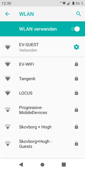 Sie sind nun mit dem WLAN-Netzwerk verbunden