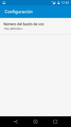 Seleccione Número del buzón de voz