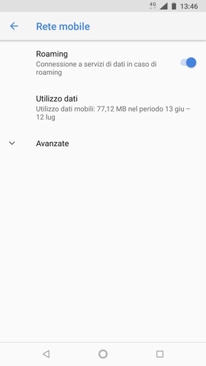 Attiva o disattiva Roaming