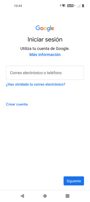 Introduzca su dirección de Gmail y seleccione Siguiente