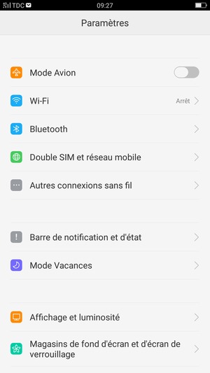 Sélectionnez Wi-Fi