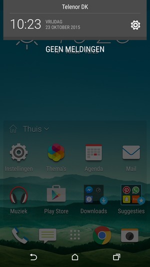 Schuif naar beneden in het bovenste menu opnieuw