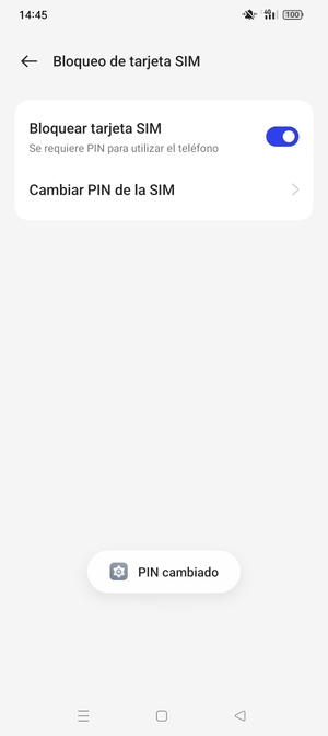 Su PIN de la tarjeta SIM ha sido cambiado