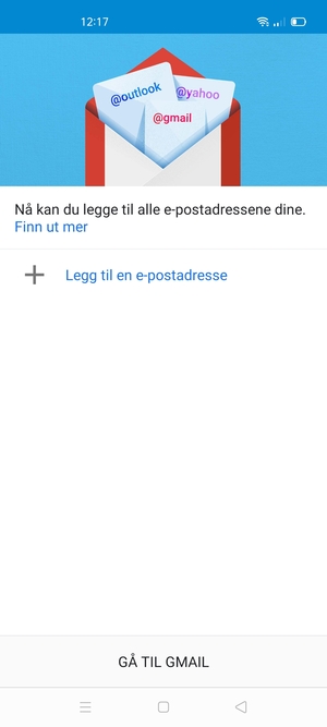 Velg Legg til en e-postadresse