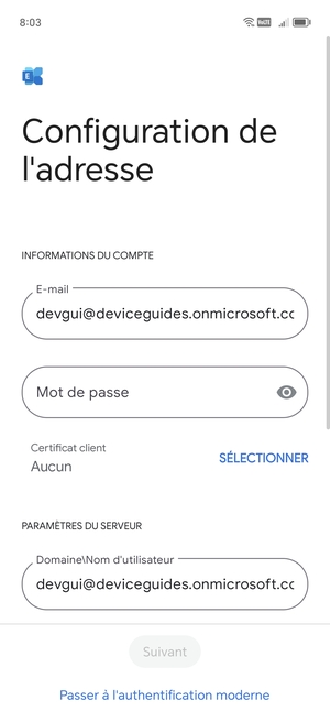 Saisissez votre mot de passe