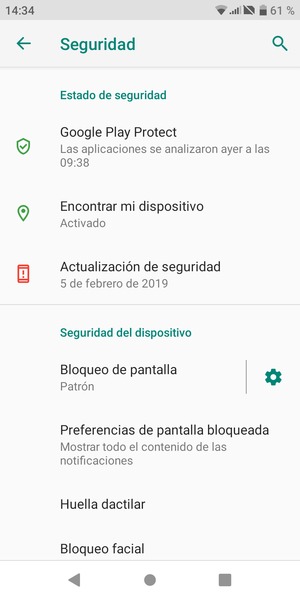 El teléfono ha sido asegurado con un bloqueo de pantalla