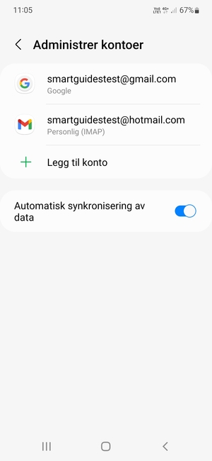 Velg din Google-konto