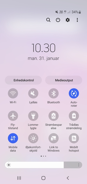 Vælg Lydløs for at skifte til lyd igen