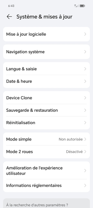 Sélectionnez Mise à jour logicielle