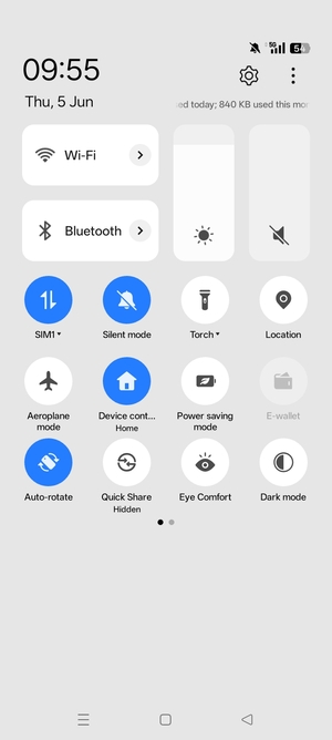 Adjust brightness to the required level