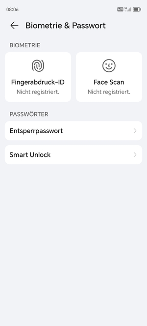 Wählen Sie Entsperrpasswort