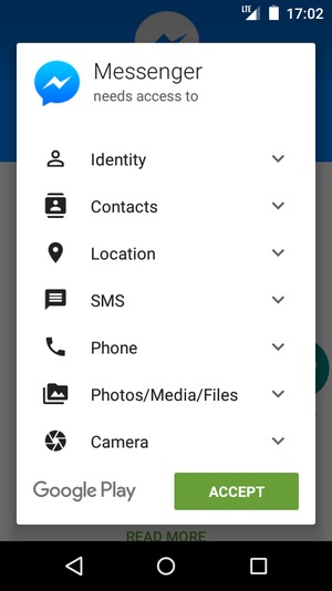 Select ACCEPT