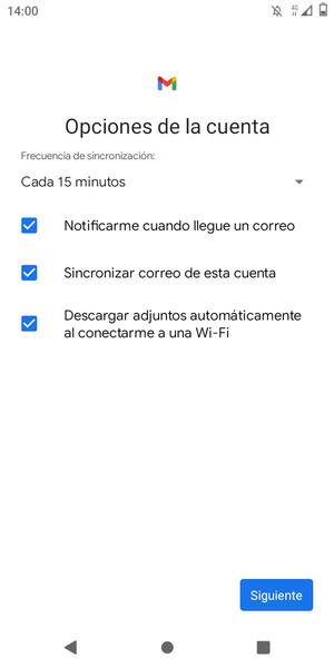 Selecionne Siguiente