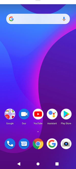 Slide down the top menu