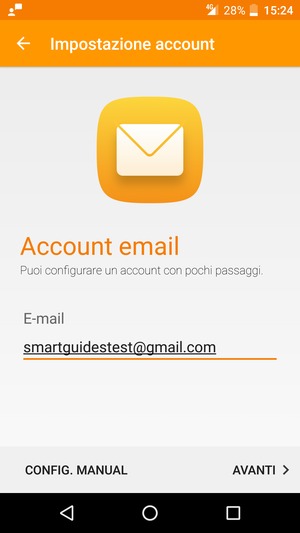 Inserisci il tuo indirizzo Gmail o Hotmail. Seleziona AVANTI